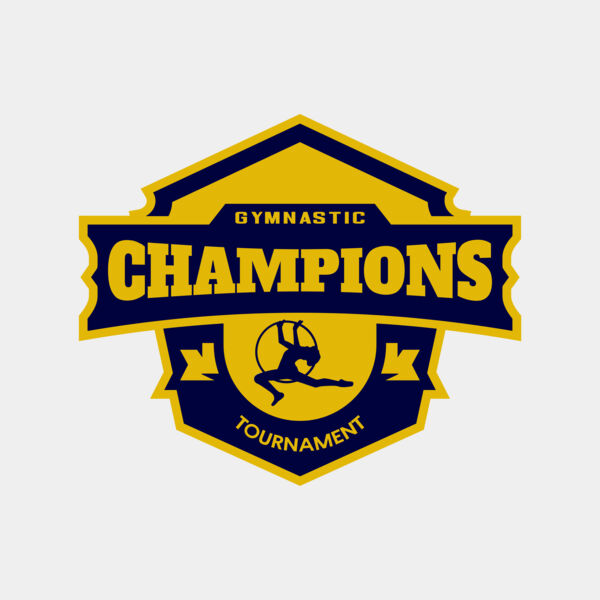 Champions Gymnastic Tournament logo template Thumbnail